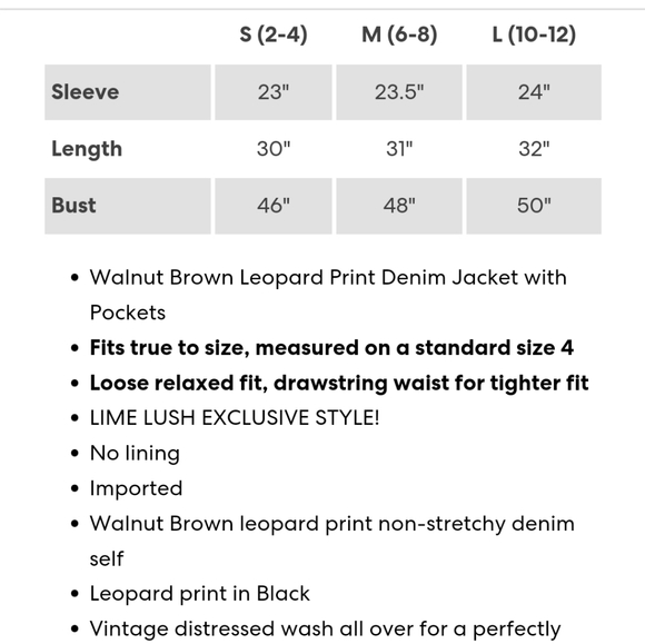 }⁠:⁠‑⁠)Walnut Brown Leopard Print Denim 💖Jacket💖 - Picture 8 of 9